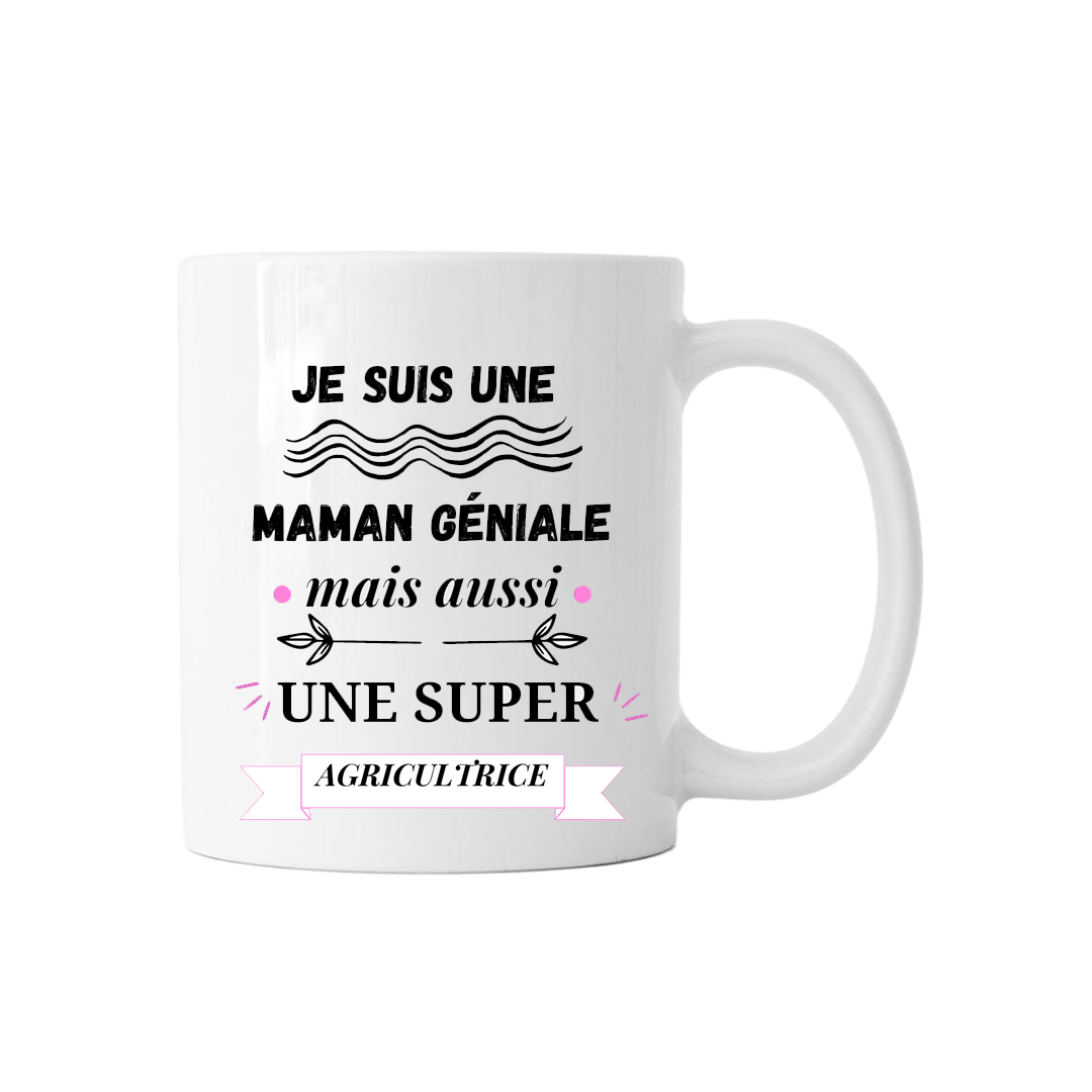 Mug "Maman géniale - Super Agricultrice" - COQ AGRI