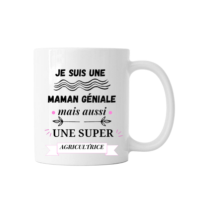 Mug "Maman géniale - Super Agricultrice"