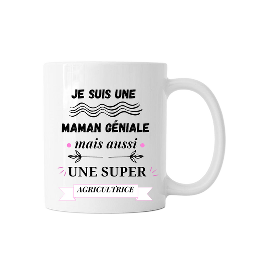 Mug "Maman géniale - Super Agricultrice"