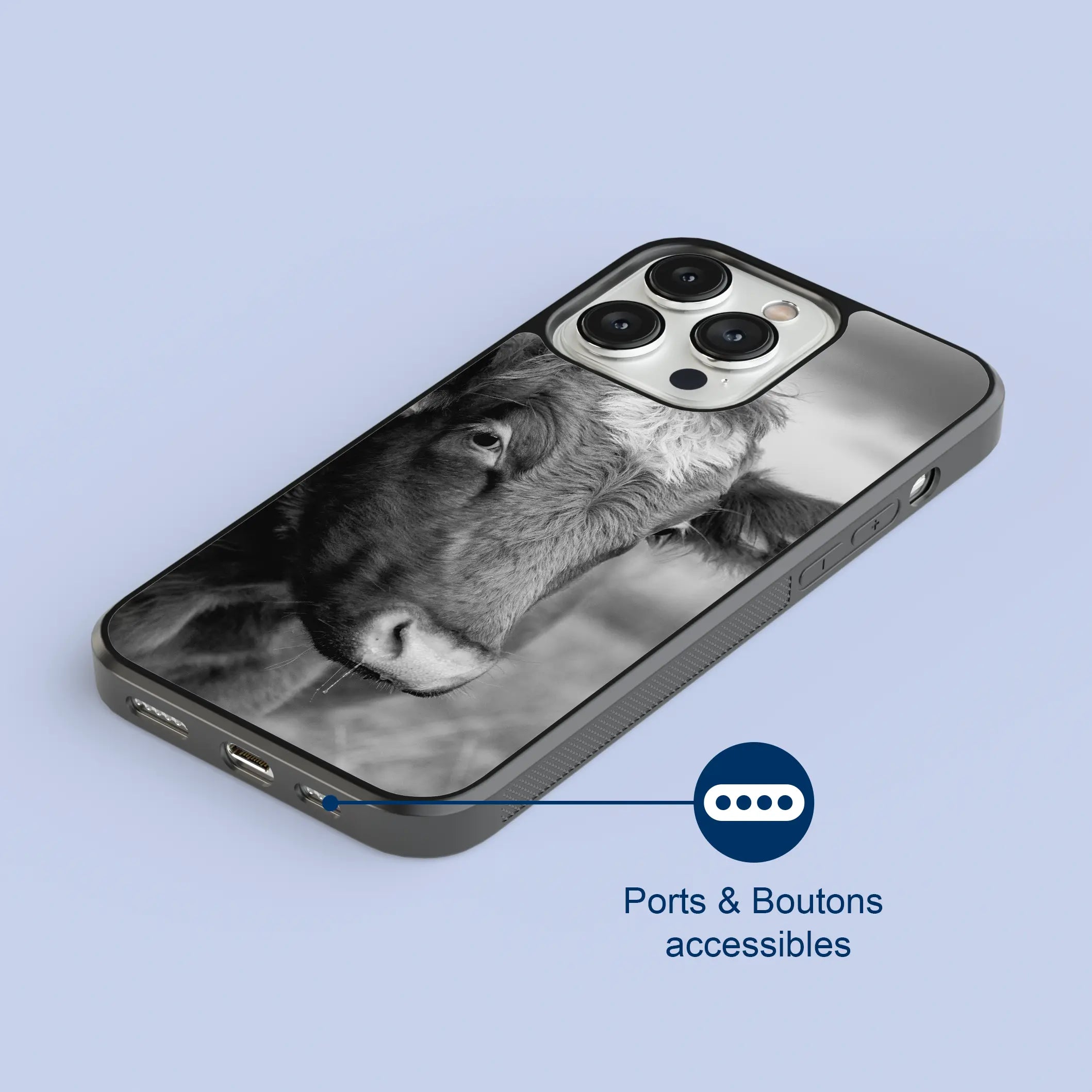 Coque - Vache Noir & Blanc