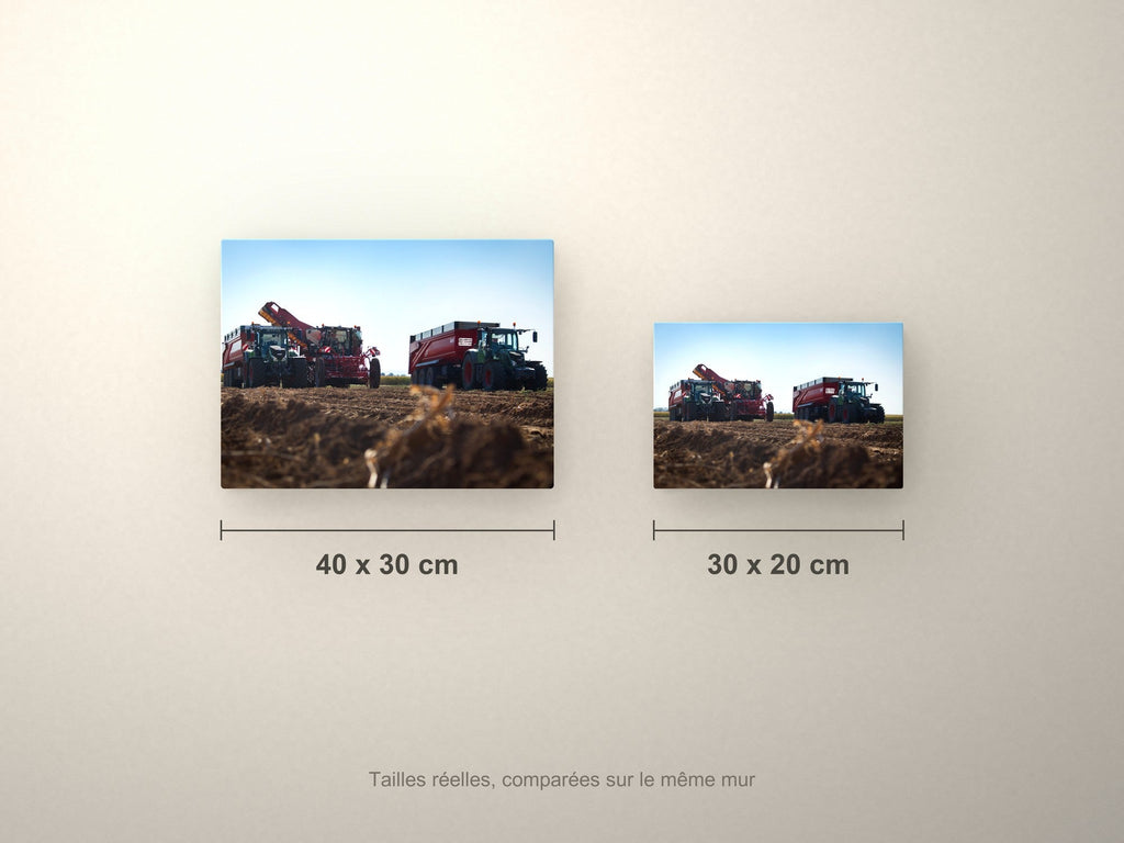 Poster métallique Wypix — formats 40x30 et 30x20 cm comparés