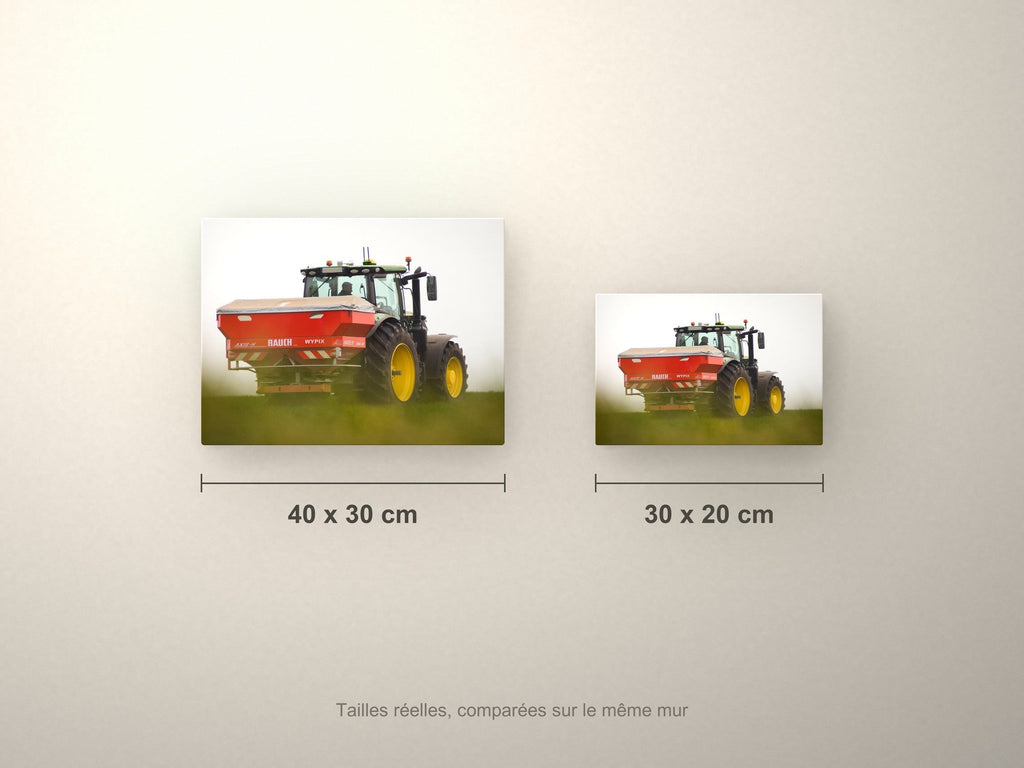 Poster métallique Wypix — formats 40x30 et 30x20 cm comparés