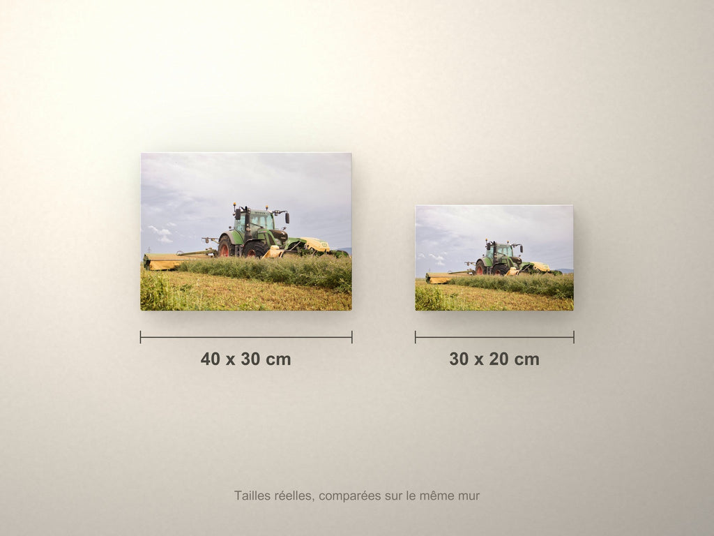 Poster métallique Wypix — formats 40x30 et 30x20 cm comparés