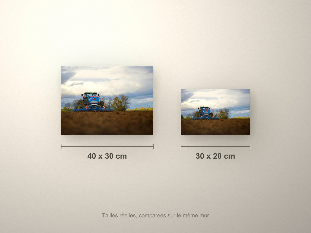 Poster métallique Wypix — formats 40x30 et 30x20 cm comparés
