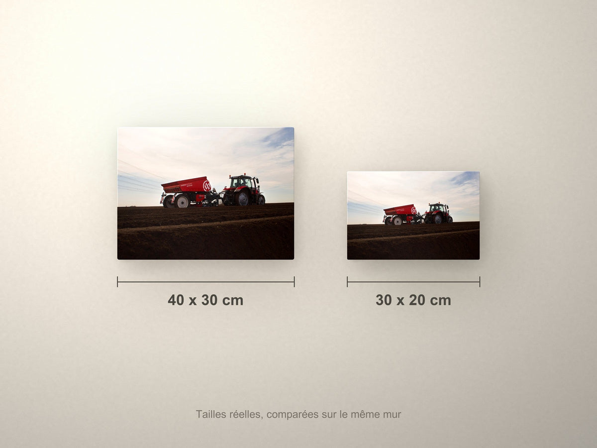 Poster métallique Wypix — formats 40x30 et 30x20 cm comparés