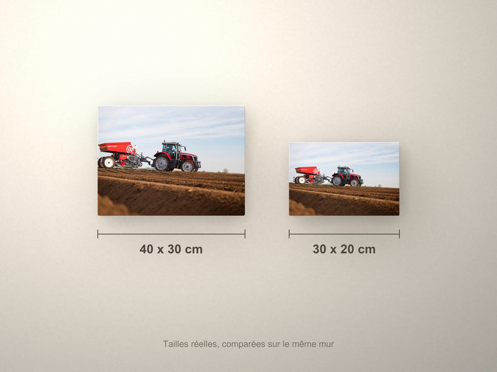 Poster métallique Wypix — formats 40x30 et 30x20 cm comparés