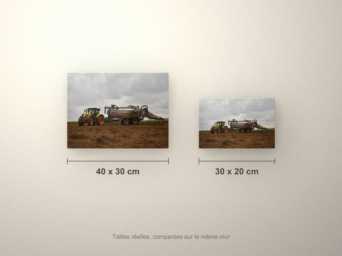 Poster métallique Wypix - comparaison des formats 40x30 et 30x20 cm