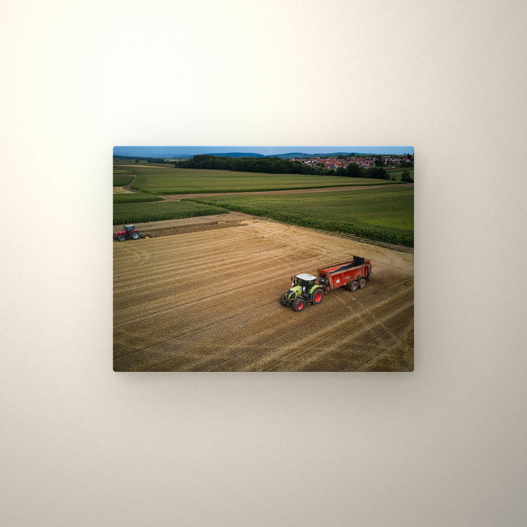 Poster métallique vue aérienne — accroché au mur
