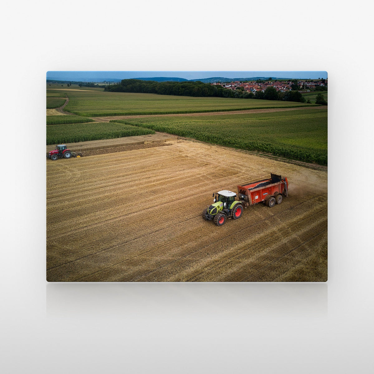 Poster métallique vue aérienne — plaque sur fond neutre