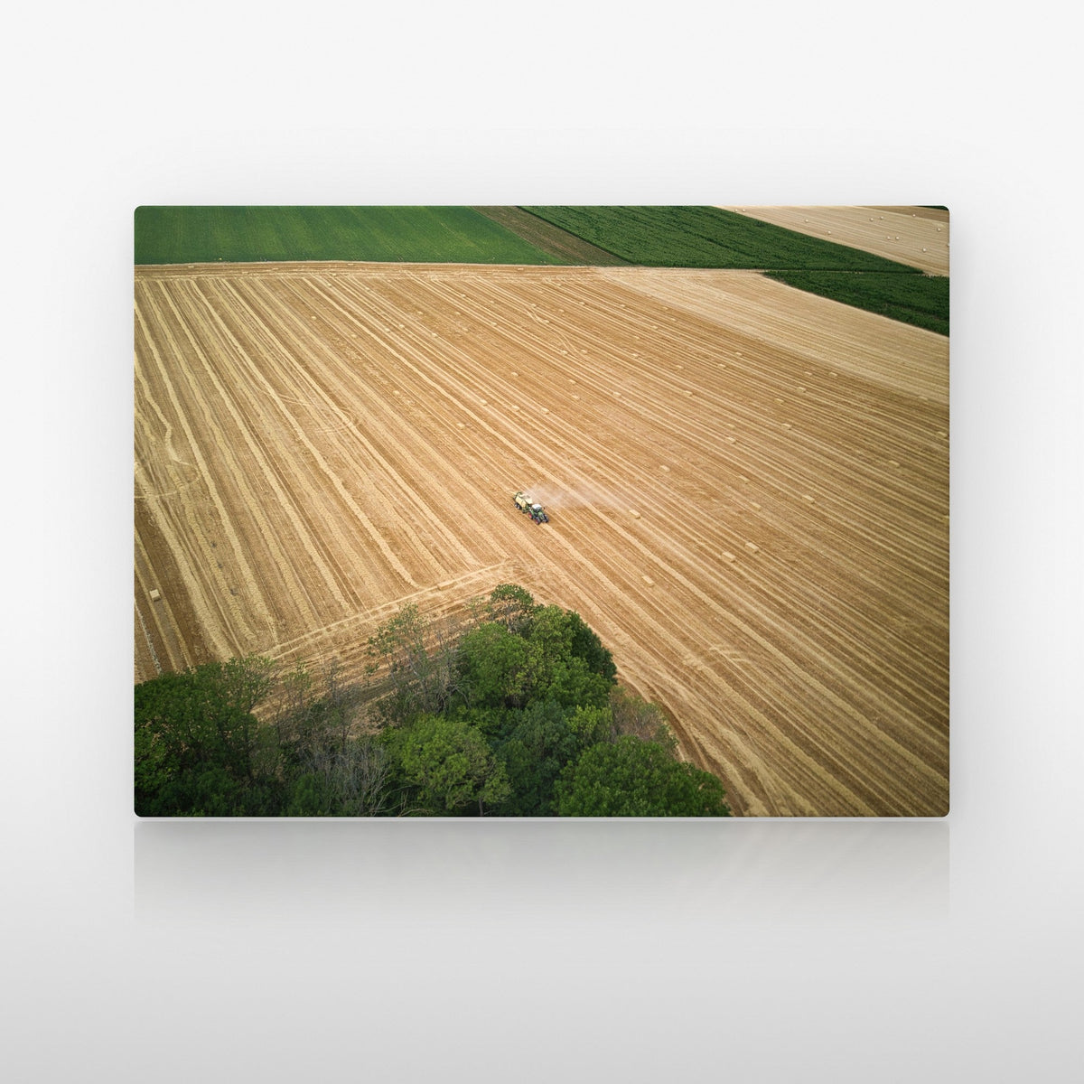 Poster métallique vue aérienne — plaque sur fond neutre