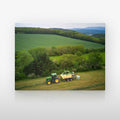 Poster métallique vue aérienne — plaque sur fond neutre