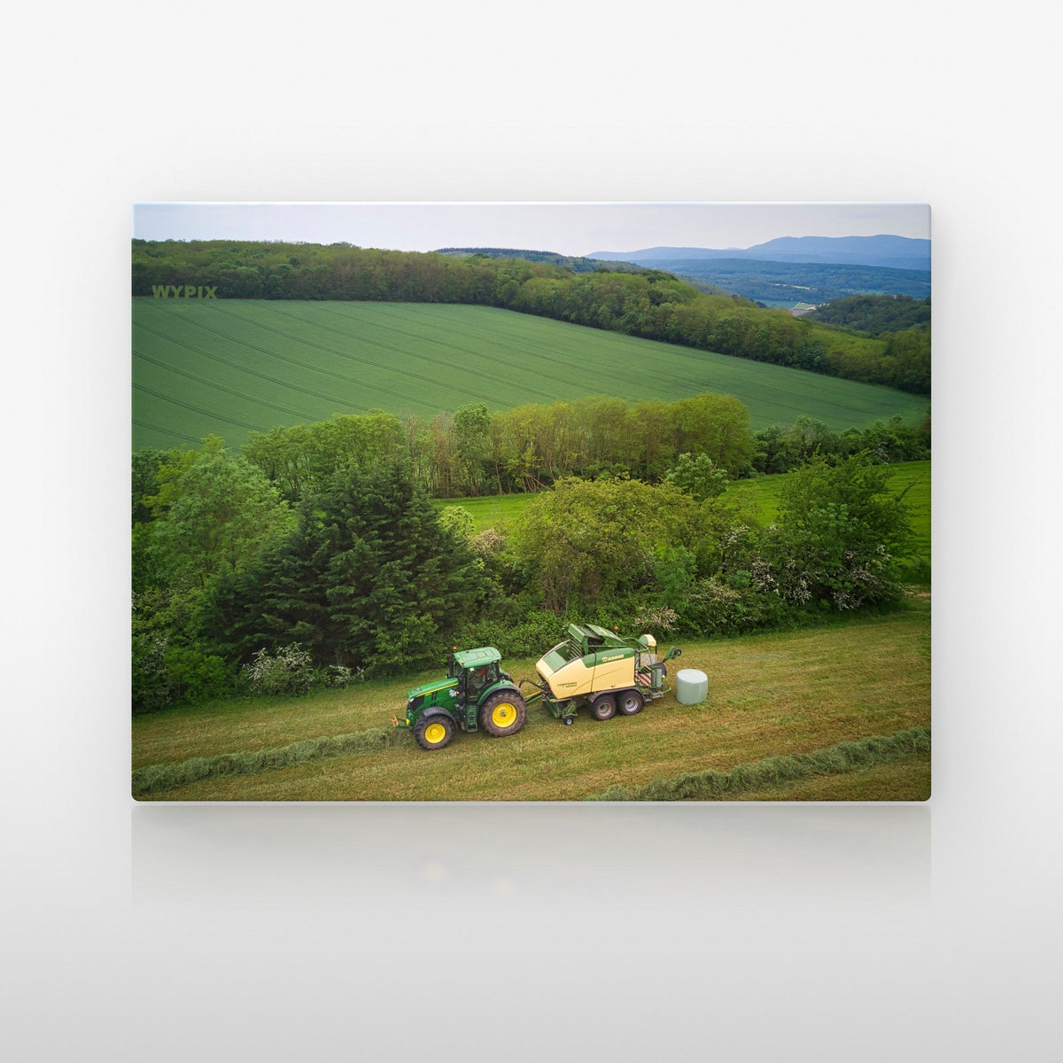 Poster métallique vue aérienne — plaque sur fond neutre